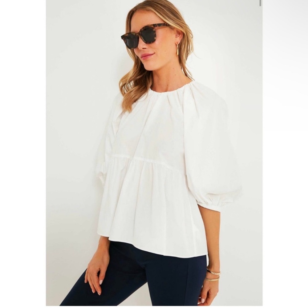 Pomander Place White Boxy Blouse Relaxed Fit XS runs big